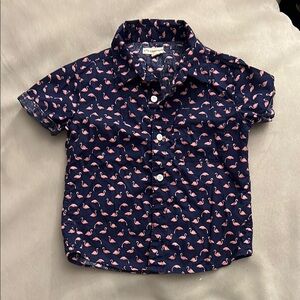 Appaman Navy Flamingo Print Kids Shirt